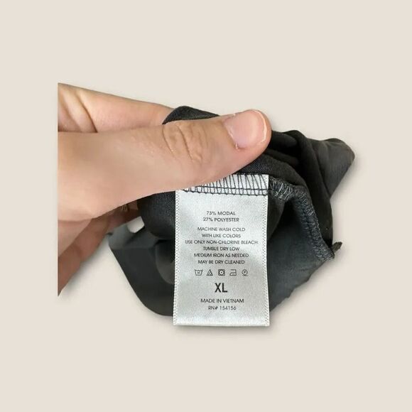 MOTE Sleeveless Peplum Hi Low Tank Top Shirt XL Soft Modal Blend Dusty Blue - Picture 4 of 4